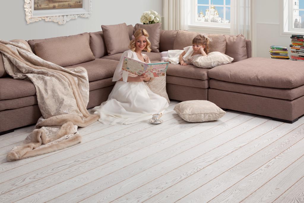 The Tarkett Tango Art White Moscow collection in an interior